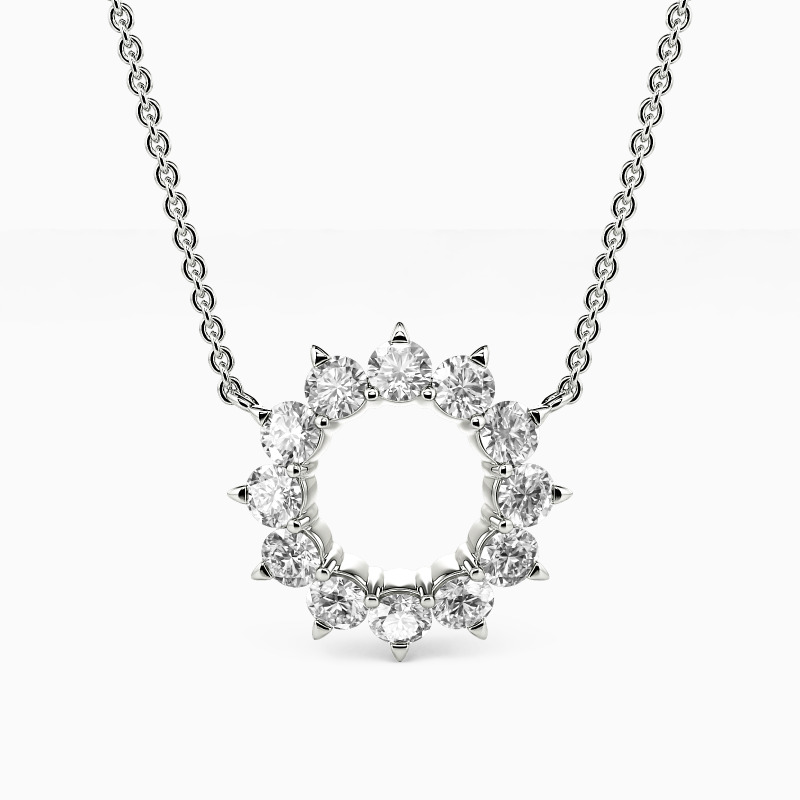 "Halo Of The Grace" Round Cut Necklace