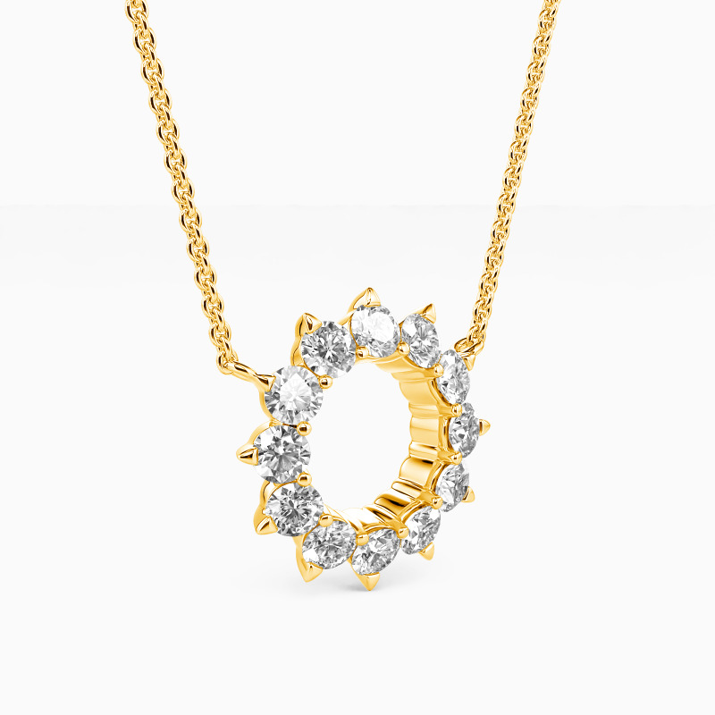 "Halo Of The Grace" Round Cut Necklace