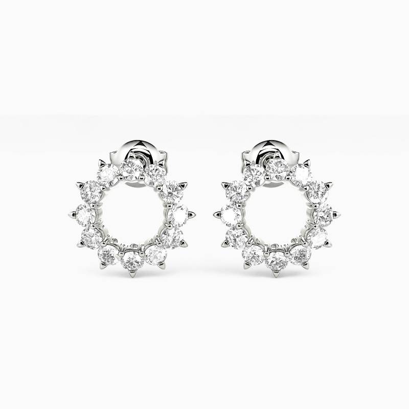 "My Halo" Round Cut Stud Earrings