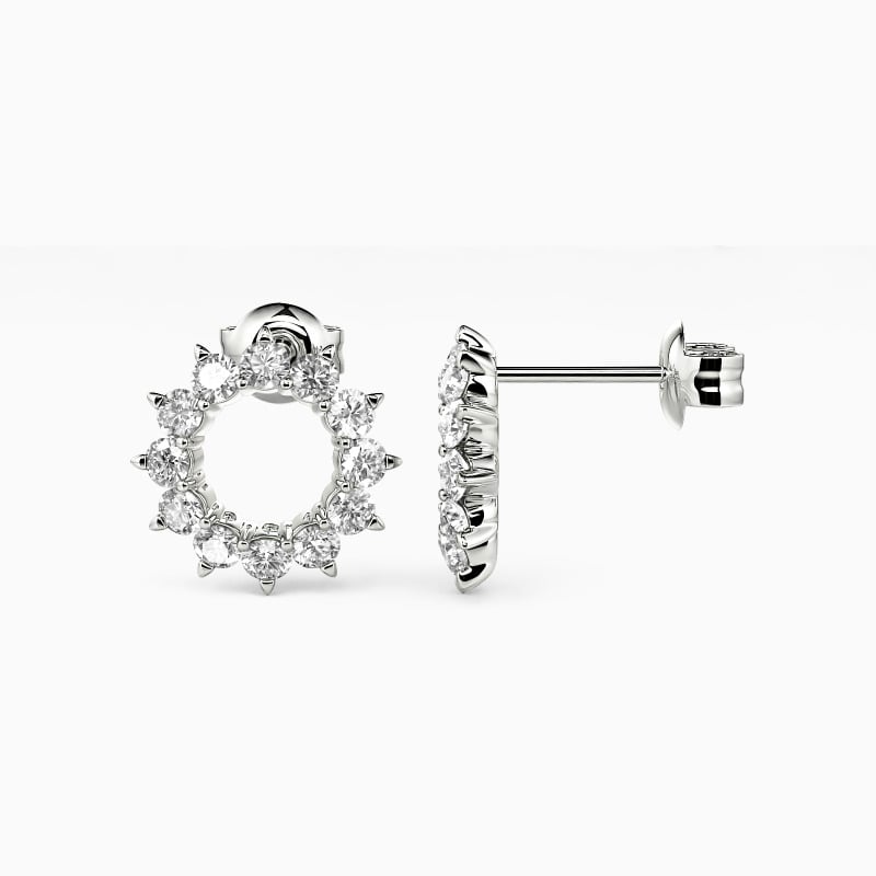 "My Halo" Round Cut Stud Earrings