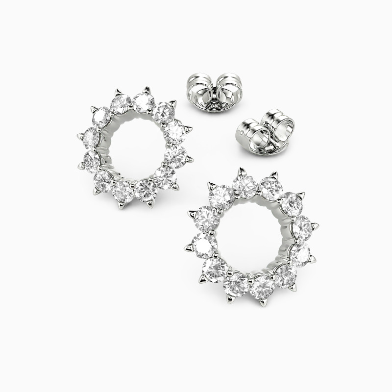 "My Halo" Round Cut Stud Earrings