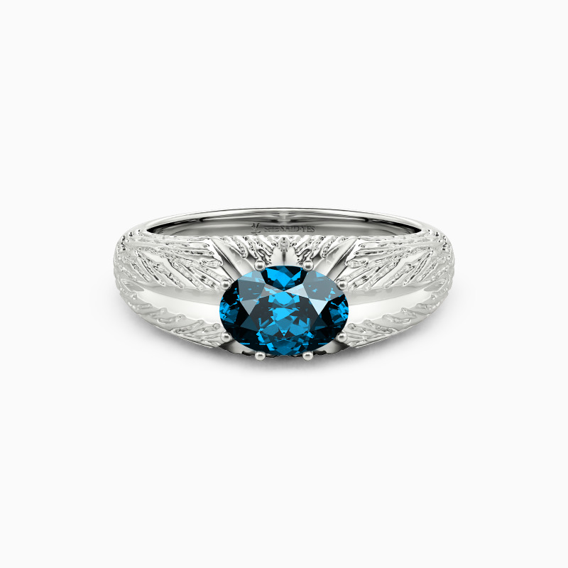 「ドームの下で」オーバルカット ソリテール婚約指輪