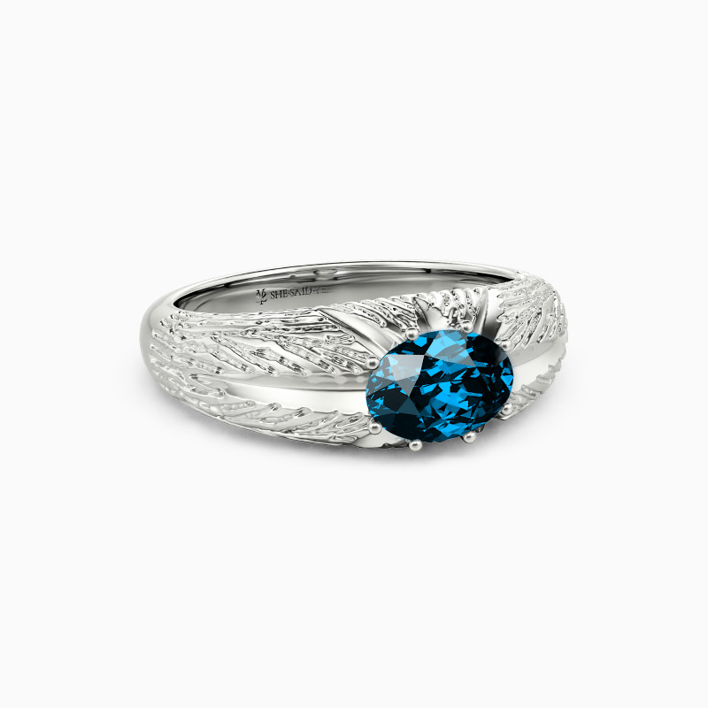 "Under The Dome" Oval Cut Solitaire Engagement Ring