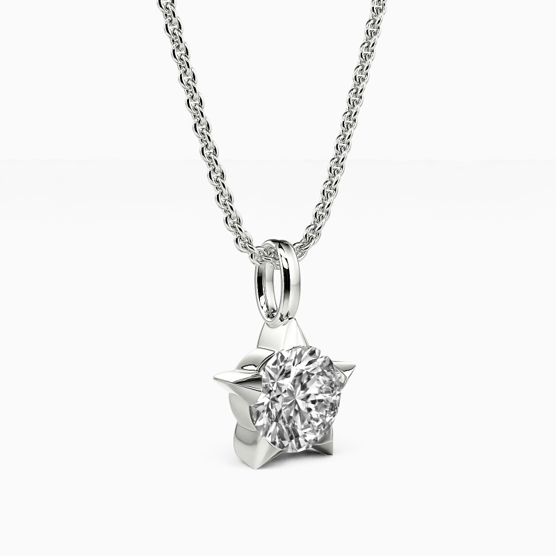 "Unfading Star" Round Cut Necklace