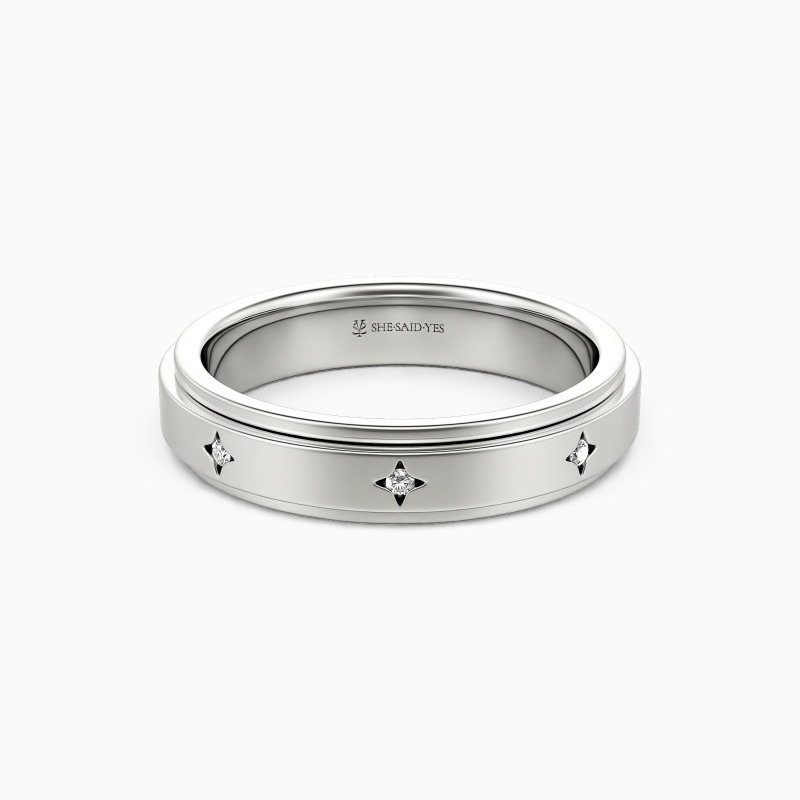 "Flowing in the Stardust" Spinner Ring