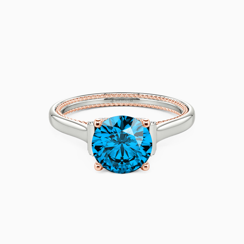 "Love Means Forever" Round Cut Solitaire Engagement Ring