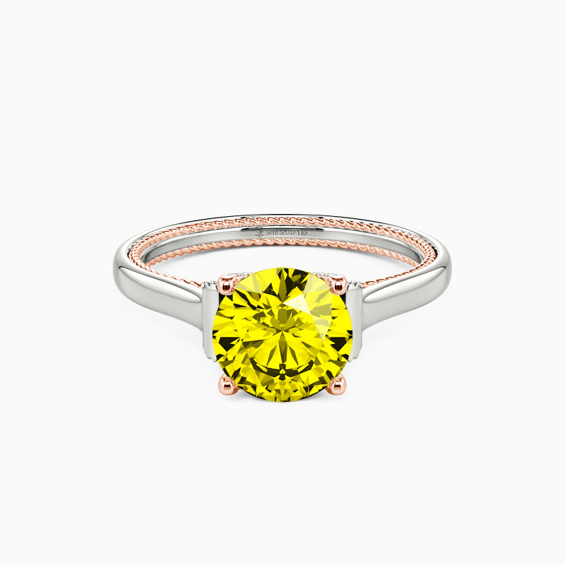 "Love Means Forever" Round Cut Solitaire Engagement Ring