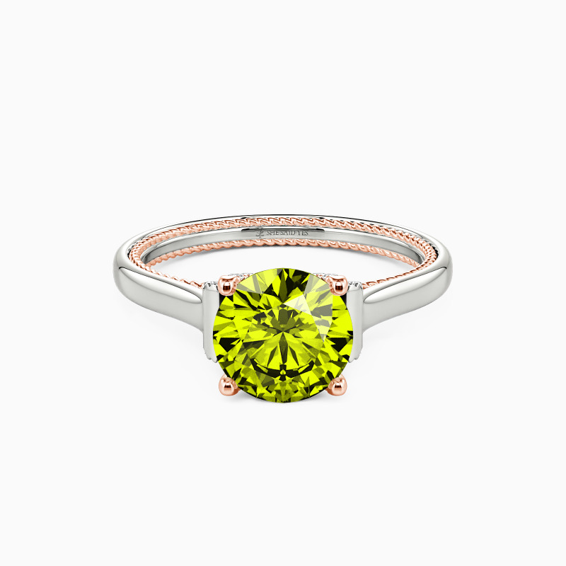 "Love Means Forever" Round Cut Solitaire Engagement Ring