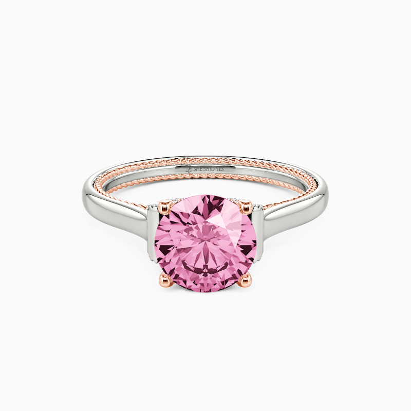 "Love Means Forever" Round Cut Solitaire Engagement Ring