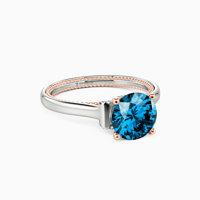 "Love Means Forever" Round Cut Solitaire Engagement Ring