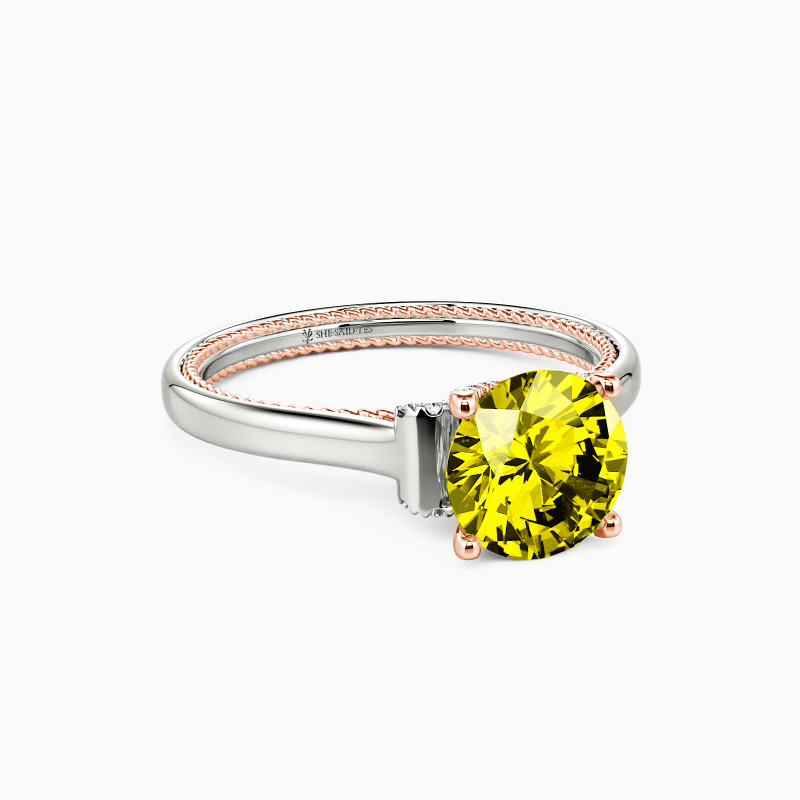 "Love Means Forever" Round Cut Solitaire Engagement Ring