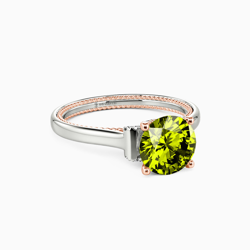 "Love Means Forever" Round Cut Solitaire Engagement Ring
