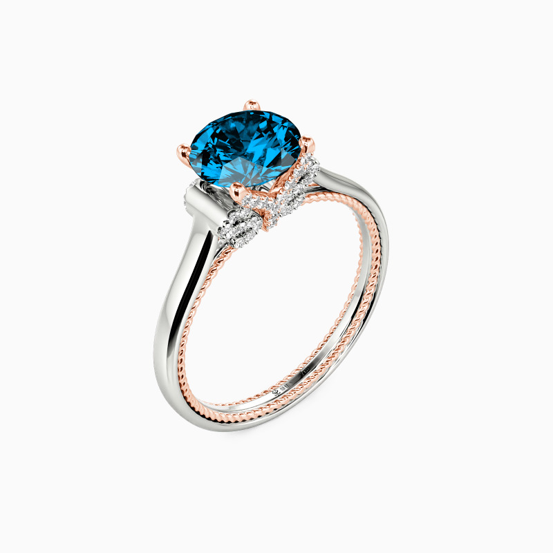 "Love Means Forever" Round Cut Solitaire Engagement Ring