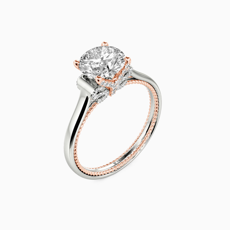 "Love Means Forever" Round Cut Solitaire Engagement Ring