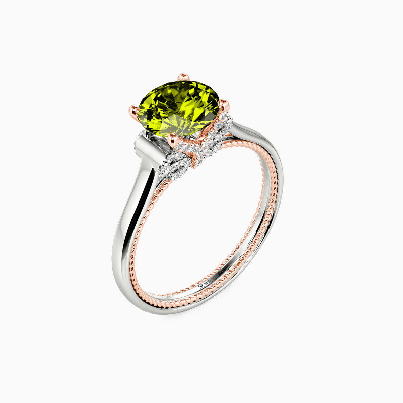 "Love Means Forever" Round Cut Solitaire Engagement Ring