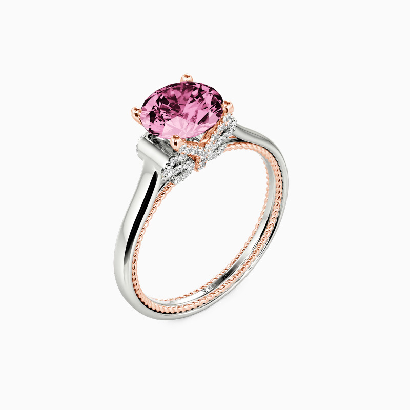 "Love Means Forever" Round Cut Solitaire Engagement Ring