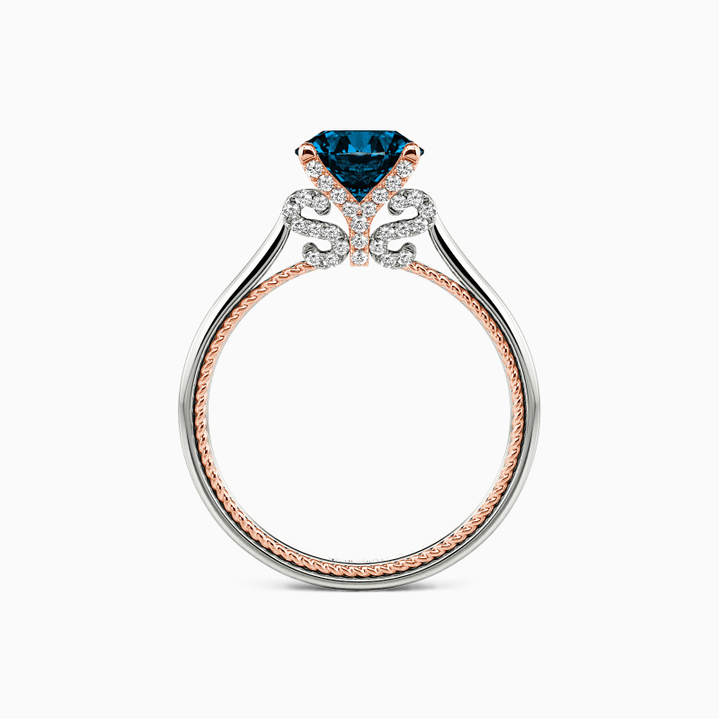 "Love Means Forever" Round Cut Solitaire Engagement Ring