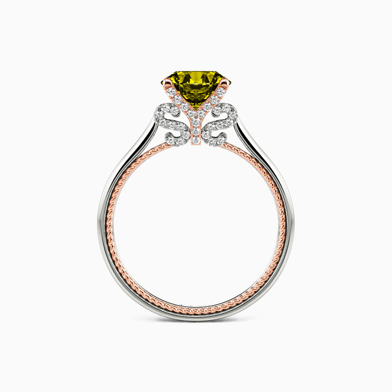 "Love Means Forever" Round Cut Solitaire Engagement Ring