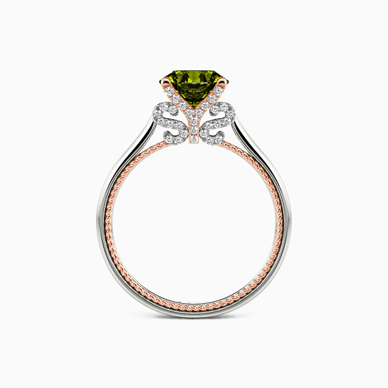"Love Means Forever" Round Cut Solitaire Engagement Ring