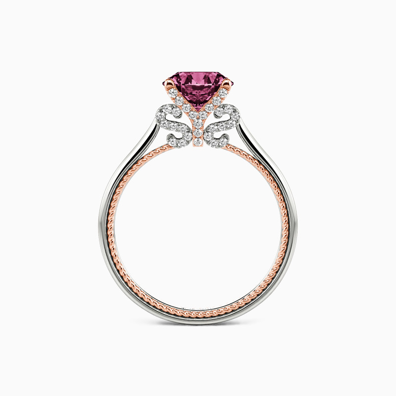 "Love Means Forever" Round Cut Solitaire Engagement Ring