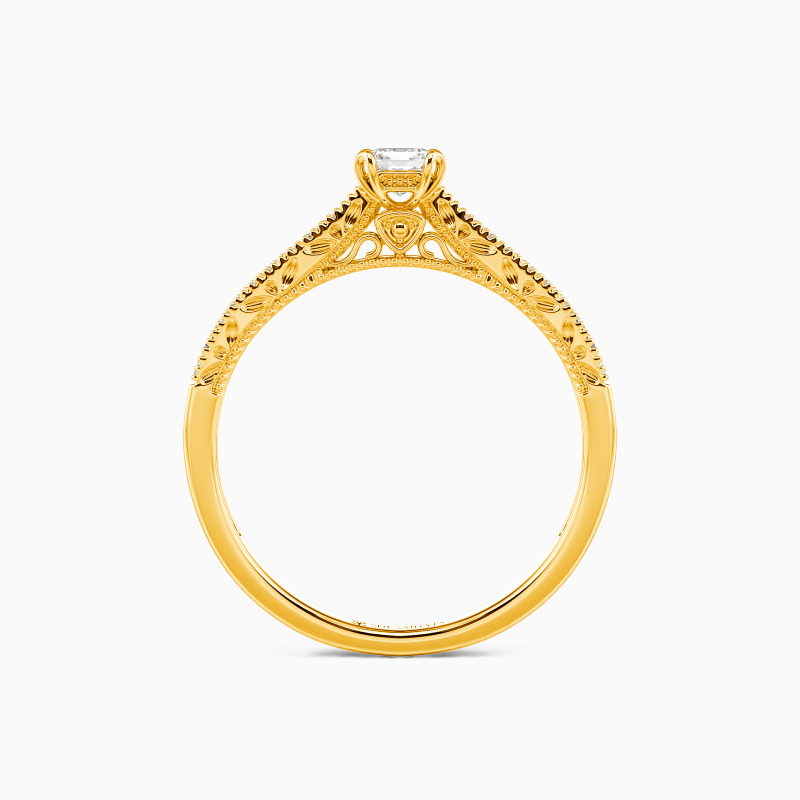 "My Bright Star" 0.3ct Princess Cut Side Stone Engagement Ring
