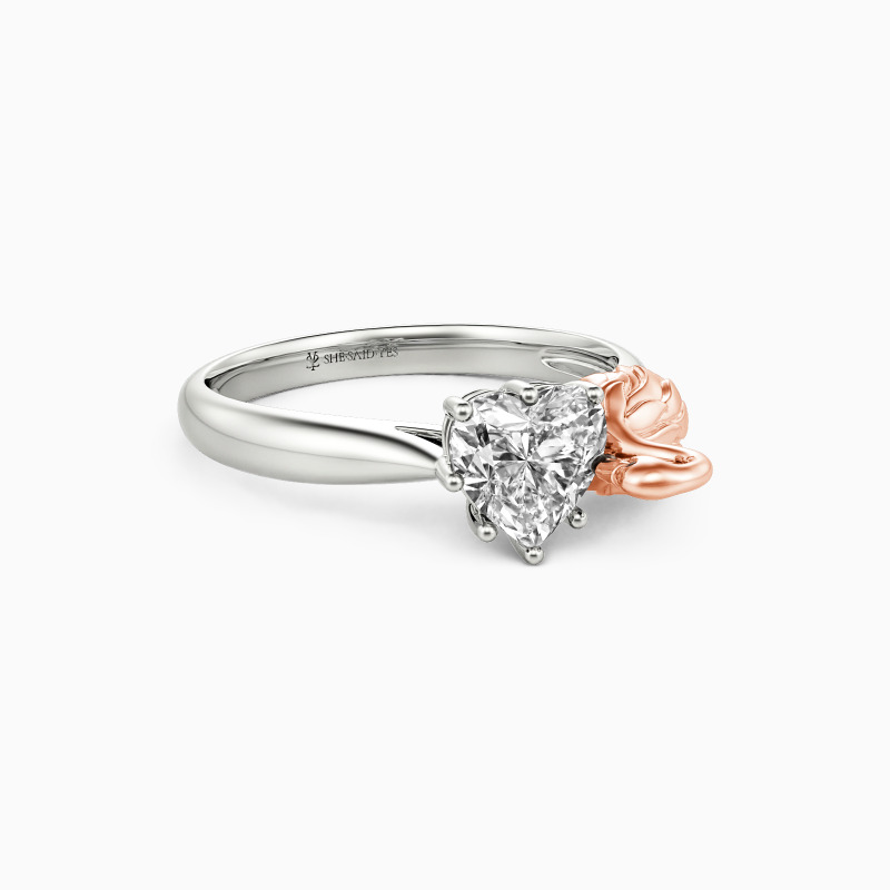 "Shining With Passion" Heart Cut Solitaire Engagement Ring