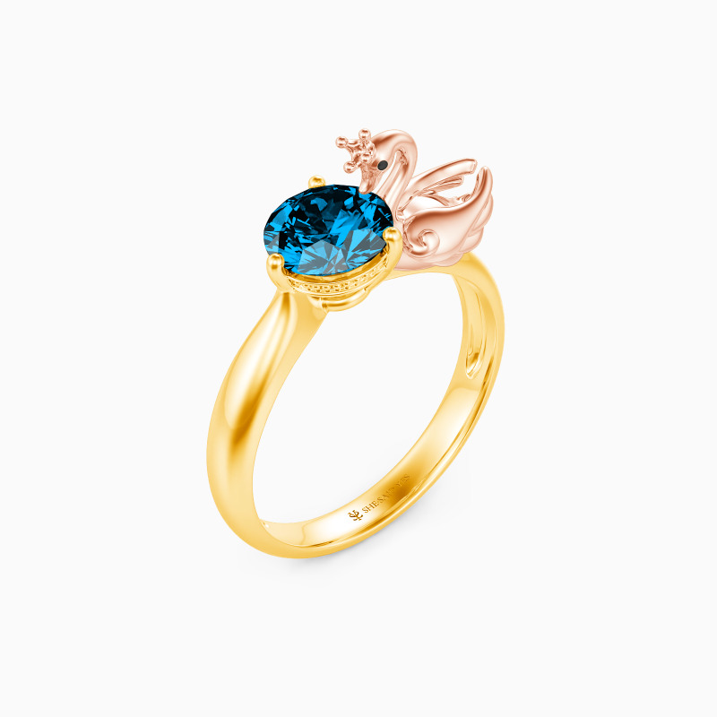 "Gentle Kiss" Round Cut Solitaire Engagement Ring