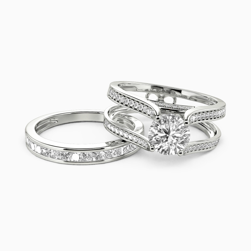 "Fighting For Love" Round Cut Bridal Set
