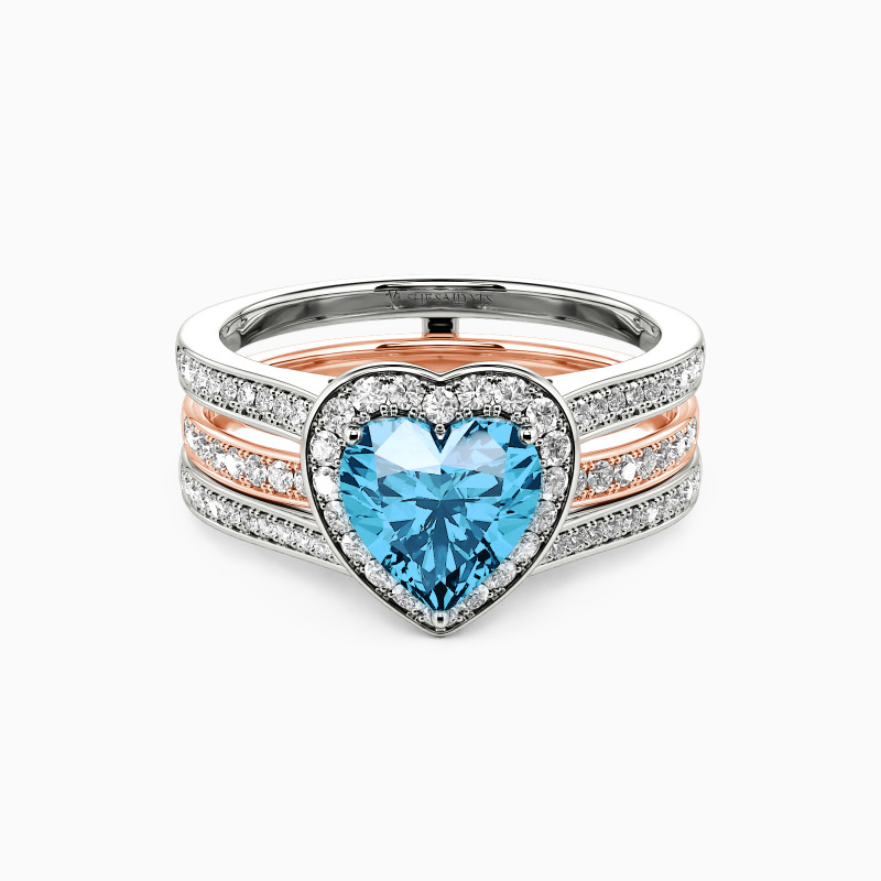 "The Adorable" Heart Cut Bridal Set