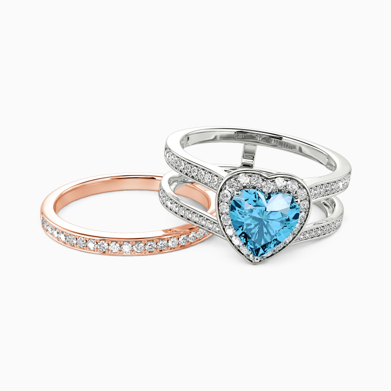 "The Adorable" Heart Cut Bridal Set