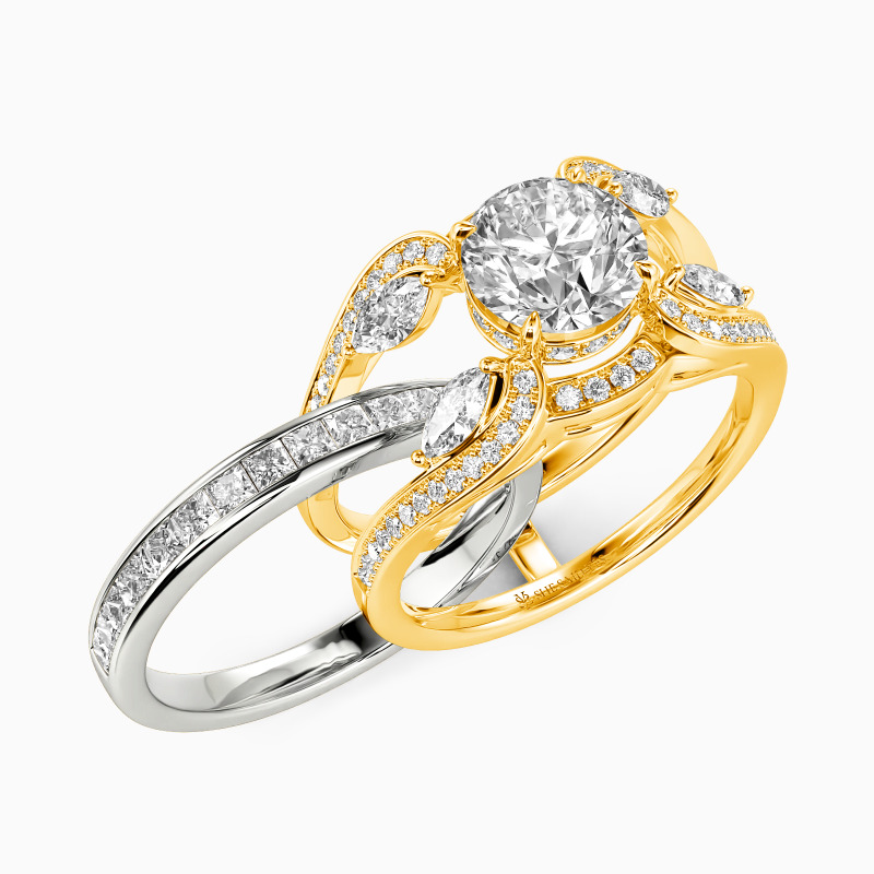 "I Swear I Will" Round Cut Bridal Set