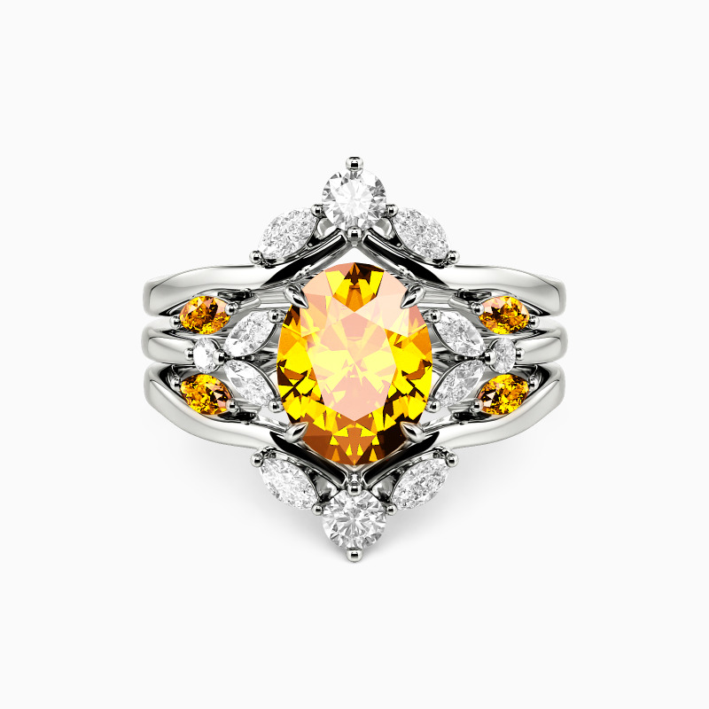 "Love Is All Around" Oval Cut Bridal Set