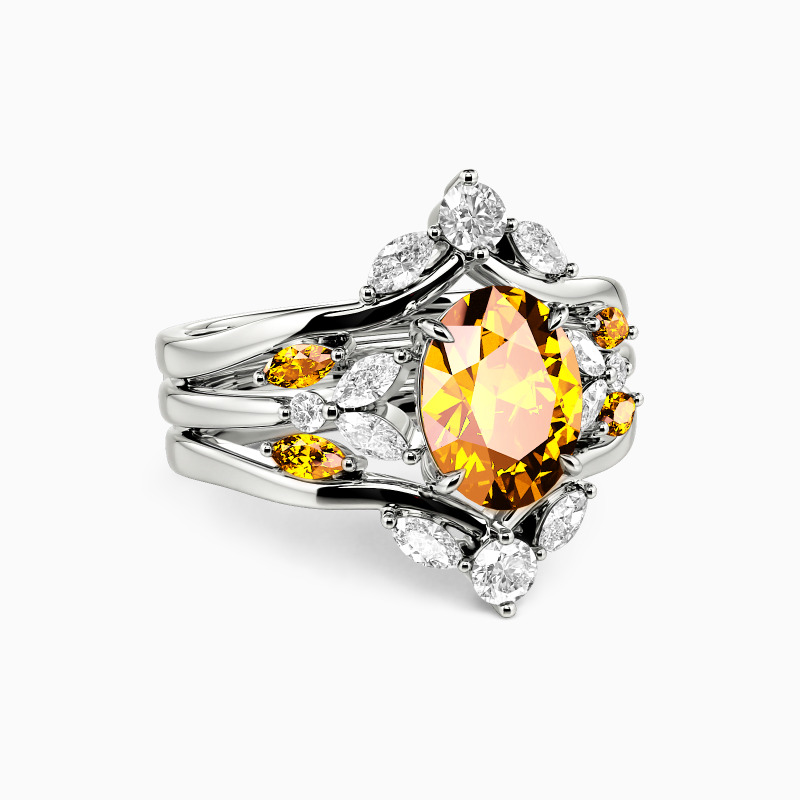 "Love Is All Around" Oval Cut Bridal Set