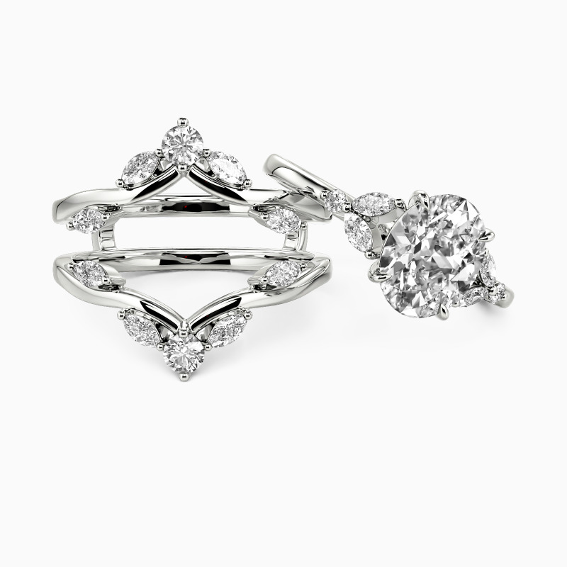 "Love Is All Around" Oval Cut Bridal Set