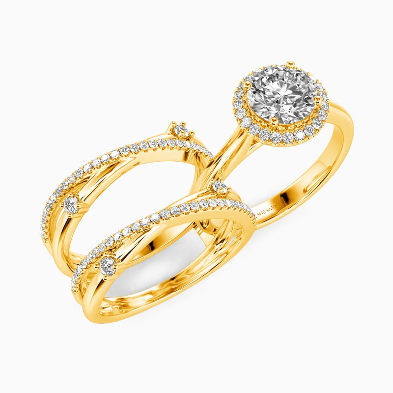 "Hold Me Closer" Round Cut Ring Set