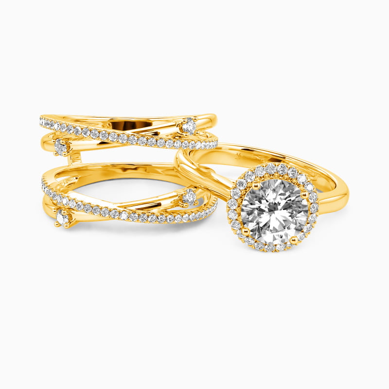 "Hold Me Closer" Round Cut Ring Set