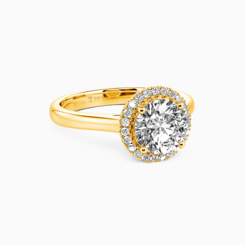"Hold Me Closer" Round Cut Halo Engagement Ring