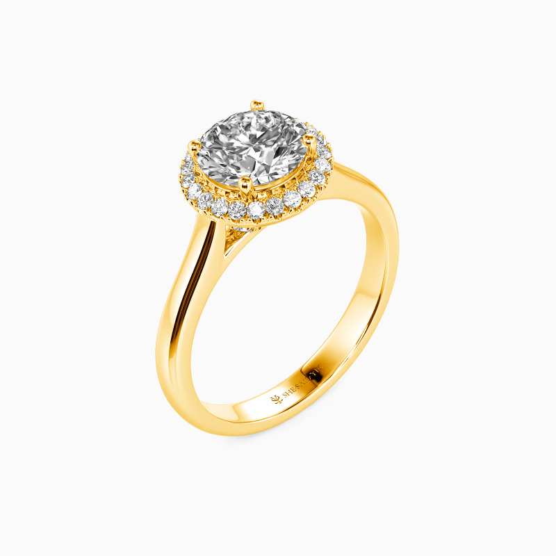 "Hold Me Closer" Round Cut Halo Engagement Ring