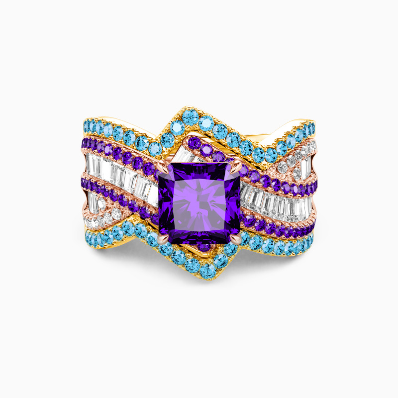 "Promise of Tomorrow" Radiant Cut Ring Set