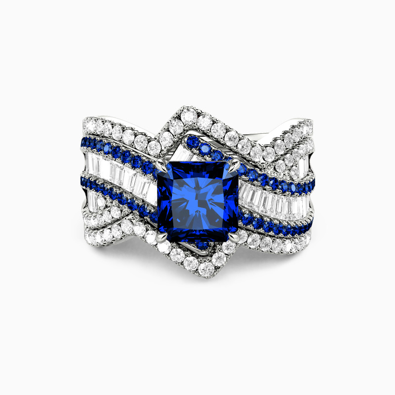 "Versprechen der Zukunft" Radiant-Schliff Ringset