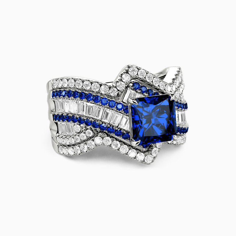 "Versprechen der Zukunft" Radiant-Schliff Ringset