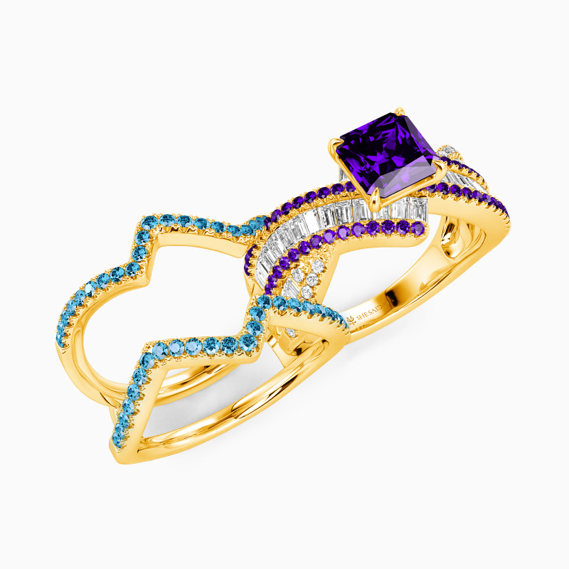 "Promise of Tomorrow" Radiant Cut Ring Set