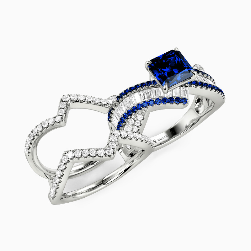 "Versprechen der Zukunft" Radiant-Schliff Ringset