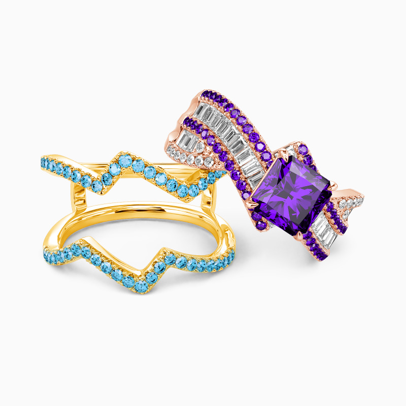 "Promise of Tomorrow" Radiant Cut Ring Set