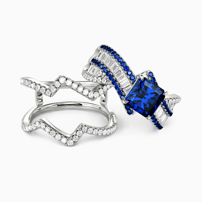 "Versprechen der Zukunft" Radiant-Schliff Ringset