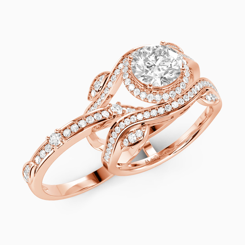 "Other Half of Me" Round Cut Bridal Set