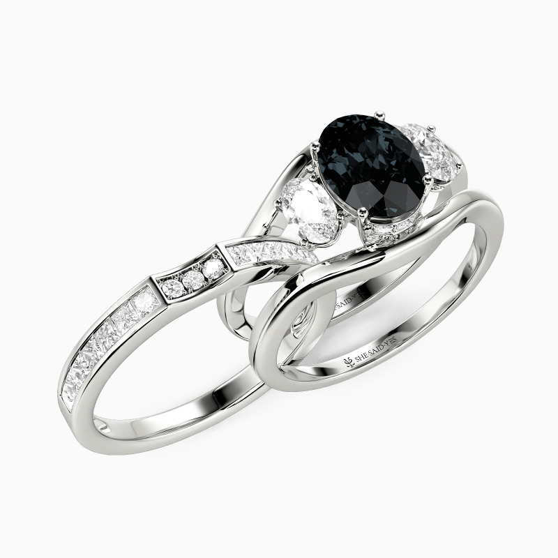 "Can't Help Falling" Oval Cut Bridal Set