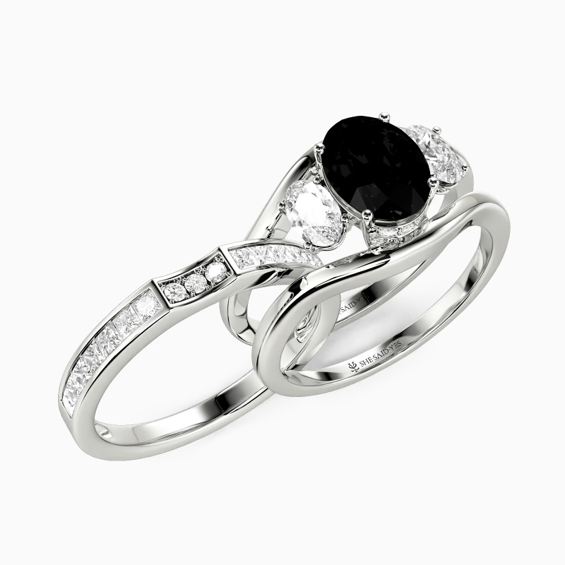 "Can't Help Falling" Oval Cut Bridal Set
