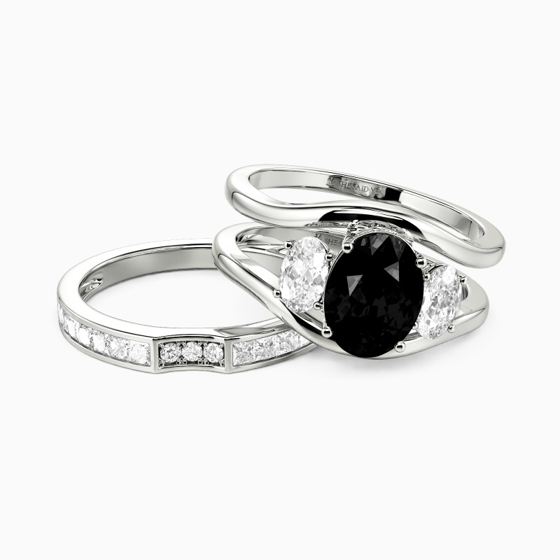"Unwiderstehliche Hingabe" Oval-Schliff Brautschmuck-Set