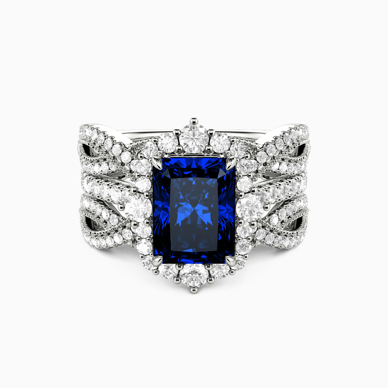 "Amazed by You" Radiant Cut Ring Set